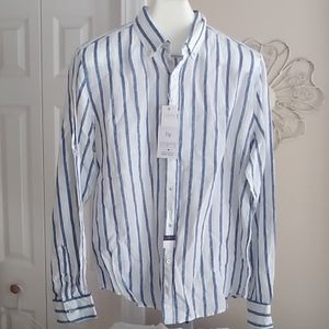 Denim & Flower linen shirt